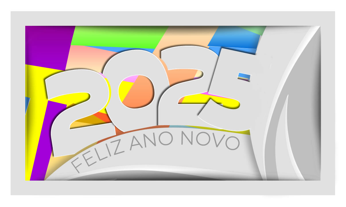 Imagem com grande cinza 2026 com caixas coloridas
